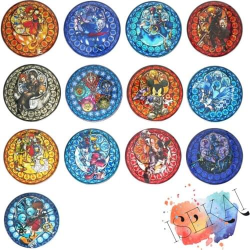 Kingdom Hearts Game Badge Anime Badge Sora Riku Kairi Ventus Aqua Metal Badge Pins Brooch Pins