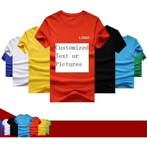 Pure Solid Customized Mens Shirts Summer Adult Personal Print Shirts Women Costumes Man T-Shirt Jerseys Outfits Cotton