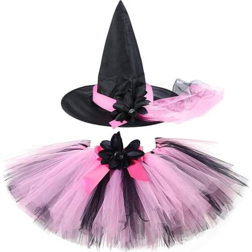 Black & Pink Baby Girls Tutu Skirt Fluffy Kids Tutu Pettiskirt Party Dance Tulle Skirts Children Halloween Costume Dress Up 0-14