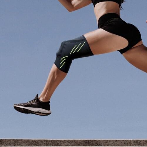 Silicone Knee Compression Brace Knee Support Pads With Gel Pad Elastic Sport Safety Knee Pad For Running Basketball Volleyball