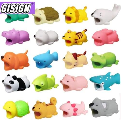 1Pcs Cute Cable Bite Animals Protector For Android Iphone Charging Cord Cable Buddies Cartoon Cable Biter Phone Holder Accessory