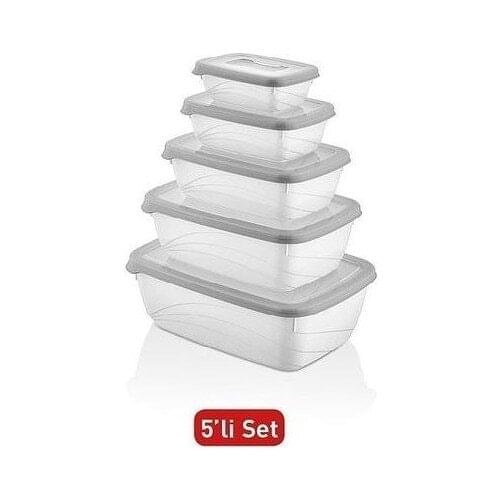 Tubi Home Vip John Vacuum Storage Container 5'li Set White