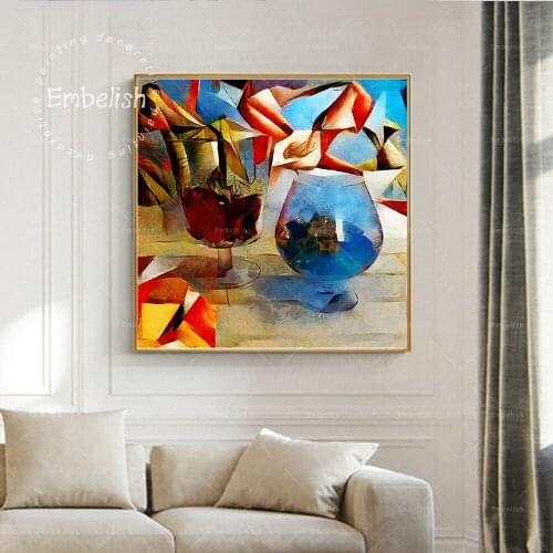 Embelish 1 Pieces Abstract Style Famous Artworks By Kandinsky Modern Home Kitchen Decor Cup Pictures Living Room Canvas Painting
