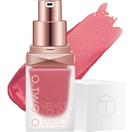 O.TWO.O Liquid Blush For Face Makeup Rubor Peach Palette High Pigment Easy To Wear Face Blusher Waterproof Korean Makeup