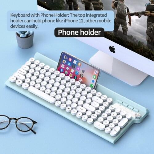2.4G Wireless LT500/400 Keyboard Mouse Set Game Desktop PC Rechargeable Mute Punk Keyboard Gaming Mouse For Macbook Lenovo Asus