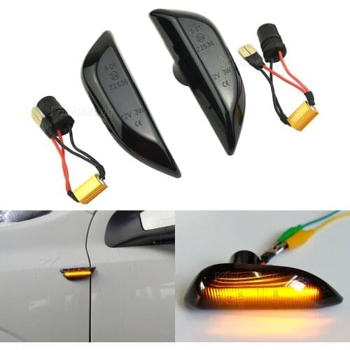 2x Dynamic Led Side Marker Flowing Turn Signal Sequential Blinker Lamp For Opel Mokka X Chevrolet Trax Buick Encore 2013-2020