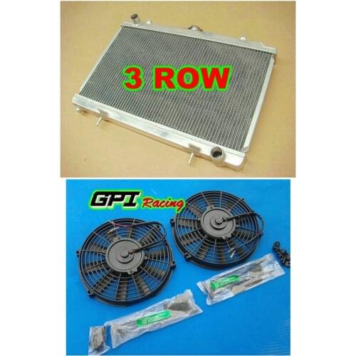 3ROW FOR Nissan 180SX/200SX/Silvia RPS13/PS13/S14 SR20DET aluminum radiator +fan