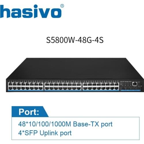 48 Port Managed Gigabit switch Ethernet Switch Managment Switch with 48 x10/100/1000M Rj45 PoE 4 Port SFP fiber COMBO