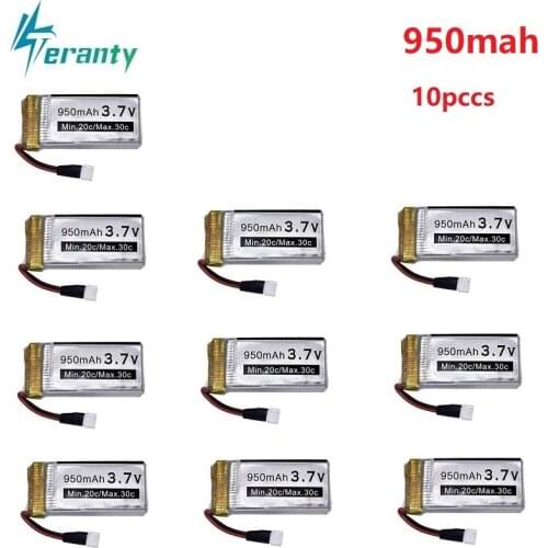 3.7v 950mah Rechargeable Battery for Syma X5 X5c X5c-1 X5s X5sw X5sc V931 H5c RC Drone Spare Parts 3.7v Lipo Battery 1Pcs-10pcs