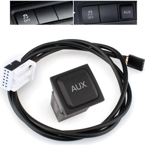 1Set Car AUX Switch Interface Adapter In Socket With Cable Harness For VW1 RCD510 RCD310 RNS315 Jetta 5 MK5 Golf 6 MK6 Wholesale