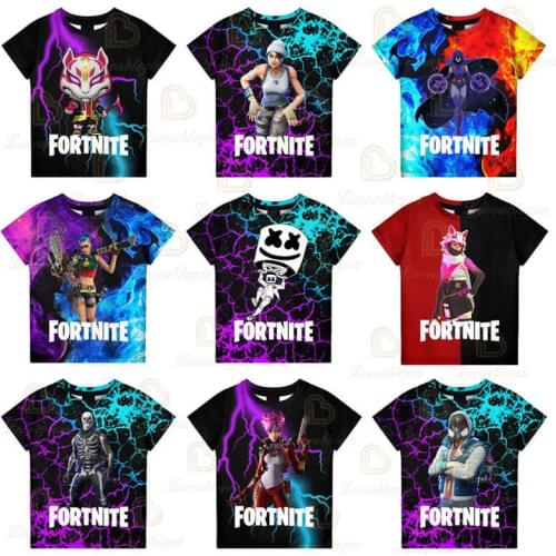 Battle Royale 3D Fortnite Victory Boys Girls Tees Hero Tshirt Kids Game Anime T-shirt Birthday Gift