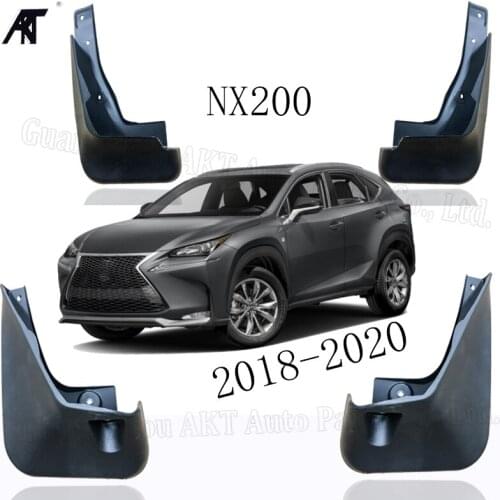 Black Front &Rear Mud Fender Flaps Splash Guard Mudflaps Mudguard Cover Trim For 2018-2020 Lexus NX200 Mud Flap