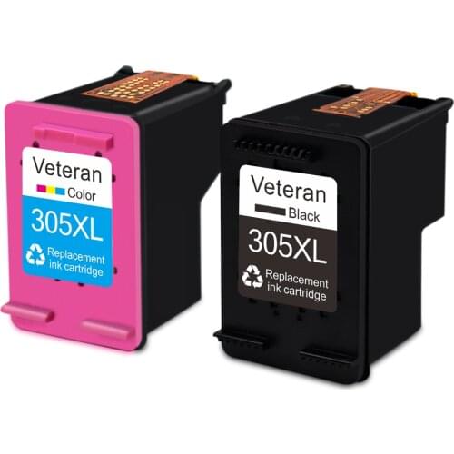 Veteran 305 Ink Cartridge Compatible with HP 305 305XL for HP DeskJet 2710 2720 DeskJet Plus 4110 4120 4130 Envy Pro 6420 6430