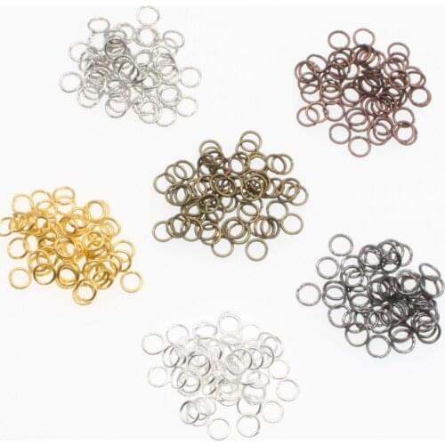 CHONGAI 200pcs 3-10mm Metal DIY Jewelry Findings Open Single Loops Jump Rings & Split Ring for jewelry making