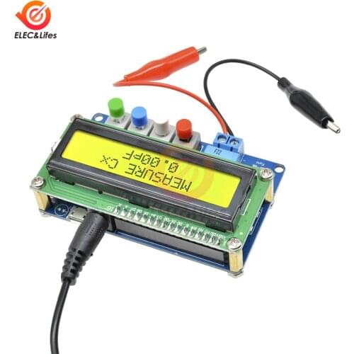 LCD Backlight Digital Capacitance meter Capacitor inductance TESTER LC100-A Meter 1pF-100mF 1uH-100H + Crocodile Clip Test wire