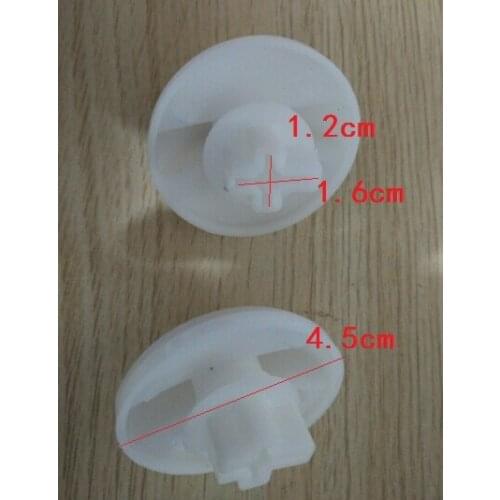Washing machine parts white plastic knobs inner length 1.2/1.6cm cross shape 4.5cm diameter