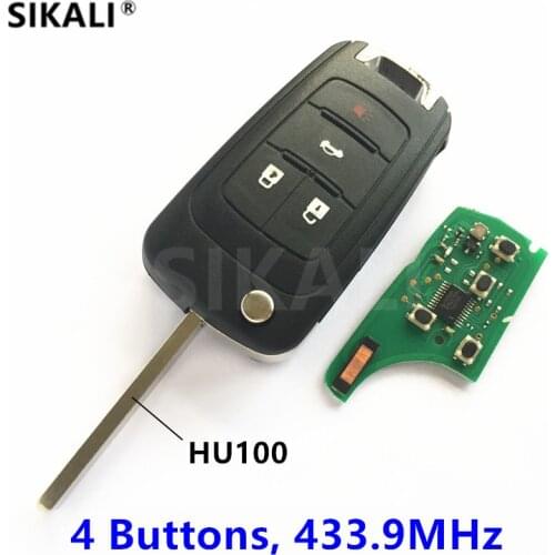 4 Buttons Remote Car Key for Astra J / Corsa E / Insignia / Zafira C / Cascade / 2009 - 2016 for OPEL/VAUXHALL