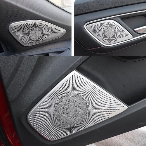 For MG6 MG 6 2020 2021 Car Covers Speaker Sound Ring Trim Cover Stainless Steel Accessories Decoration Interior Parts Moulding