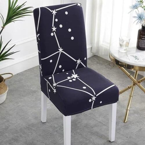 Spandex Elastic Printing Dining Chair Slipcover Modern Removable Anti-dirty Kitchen Seat Case Stretch Chair Cover for Banquet