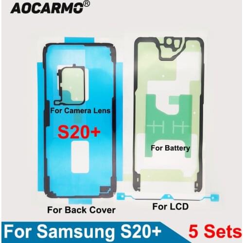 5Pcs/Lot For Samsung Galaxy S20+ Plus LCD Screen Tape Back Battery Sticker Cover Frame Camera Lens Waterproof Adhesive Glue