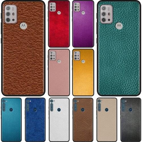 Leather Pattern for Motorola Moto G30 One Fusion Plus Hyper Edge G Stylus G9 Play G8 Power Lite G10 E6s tpu phone case shell