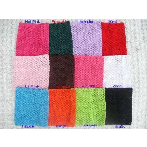 Colorful Baby 9" Crochet Tutu Tube Tops Infant 23x20cm Waffle String Knitted Corset Tees Tanks Kids Elastic Headbands 120pcs/lot