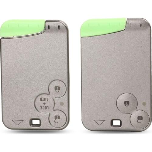 Kutery Car Key Shell For Renault Laguna 2Buttons Remote Smart Key Card Shell Case Fob Cover Replacement Case With Uncut Blade