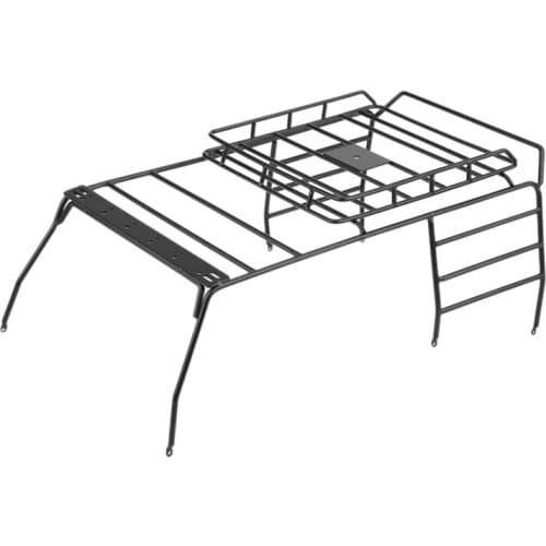 Metal Roof Rack Roll Cage & Led Light For 1/10 Rc Crawler Axial Scx10 313Mm Wheelbase Body Shell