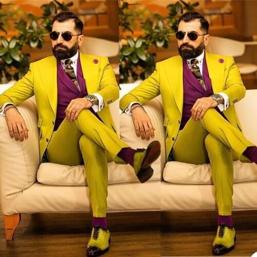 Fashion Handsome Men Tuxedos Smart Casual Peaked Lapel Blazer Business Party Prom Evening Wedding Coat One Piece