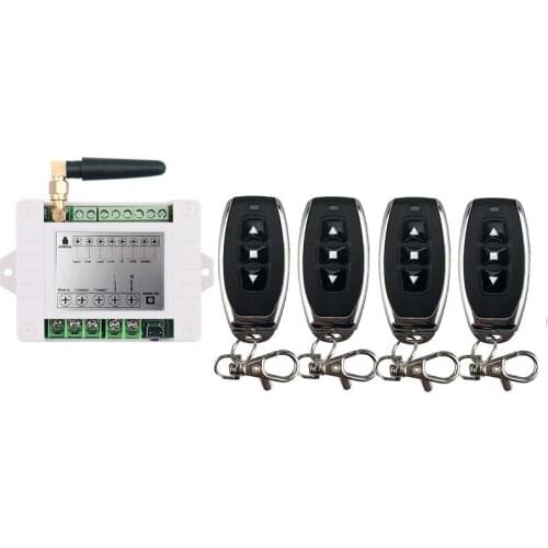 220V 110V 2CH Motor Remote Control Switch Motor Forwards Reverse Up Down Stop Door Window Curtain Wireless TX RX Limited Switch