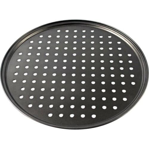 Hot Pizza Pan Non-stick Coating Carbon Steel Crisper Portable Tool For Home Diy 28cm Non-stick Pizza Tray Suitable For Novices