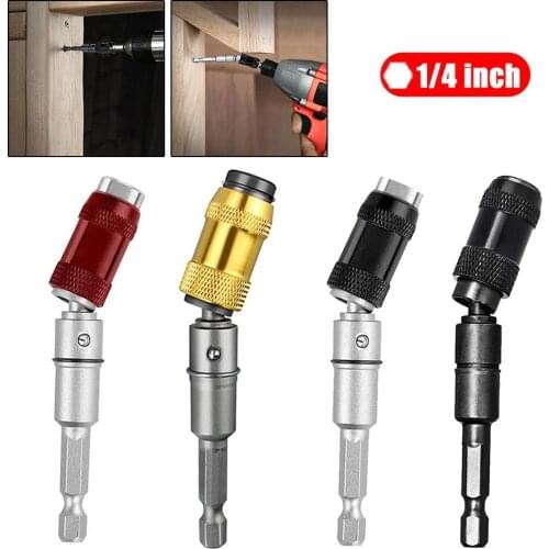 1/4 Hex Shank Pivoting Magnetic Screw Drill Tip Quick Change Locking Bit Holder For Impact Drivers And Wrenches
