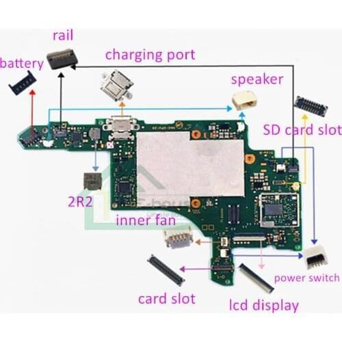 For Nintendo Switch console motherboard PCB board repair charging port SD card slot LCD display socket connector for NS console