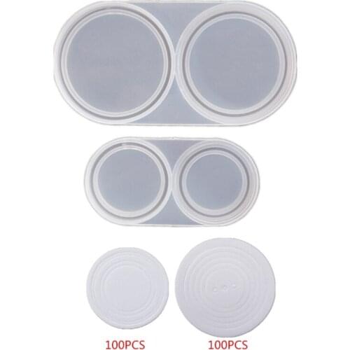 Handmade Coin Capsules Resin Mold with 200 Foam Gasket Coin Storage Box Epoxy Casting Mould Coin Collection Craft Tools