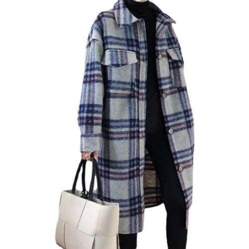 SLLINK Women's Plaid Coats