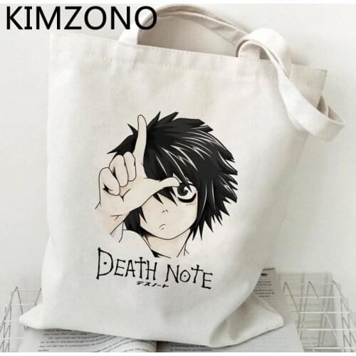 Death Note shopping bag shopper shopper tote eco bolsa reusable bag fabric bolsa compra foldable string custom
