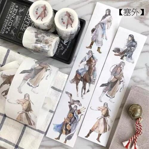 Vintage Ancient Style Person Collection Washi Tape for Card Making Bullet Journal DIY Scrapbooking Decorative Sticker