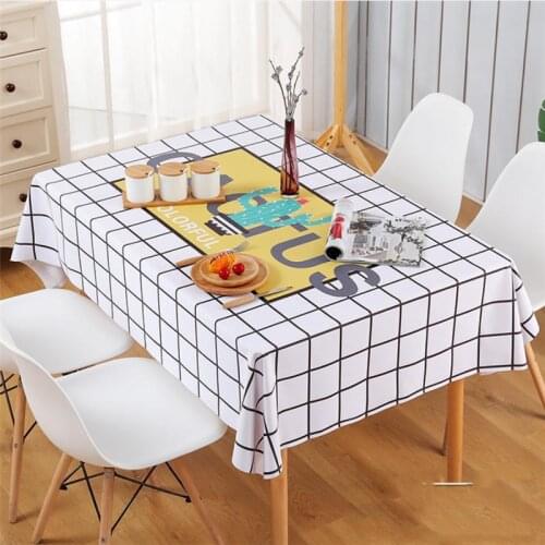 Printed Tablecloth Waterproof Oil-proof Disposable Nordic PVC Table Mat Thick Plastic Simple Modern Soft Glass Coffee Table Mat