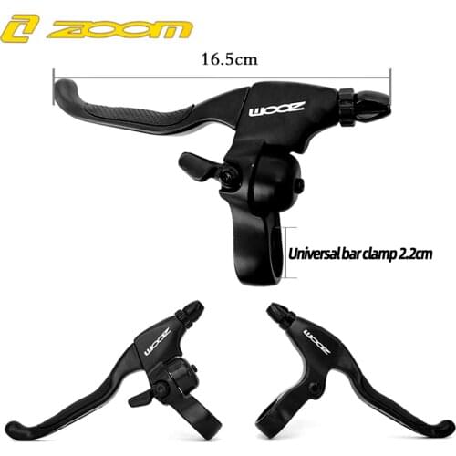 Zoom Bike Bicycle Brake Set Mountain Handle Crank Ring Brake V-Brake Disc Brakes Lever Aluminum Alloy With Bell Bicycle Caliper