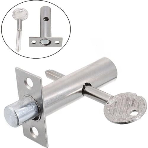 1 Set Door Rack Bolts Dead Bolt Lock Star Key Security Bolt Strong Iron Spare Key For Home Door Hardware Tool