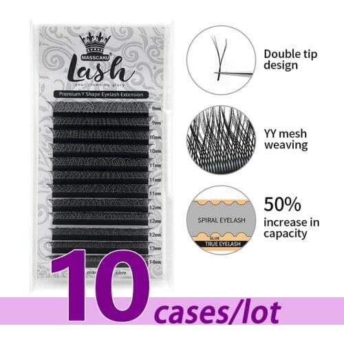 10Cases/Lot Free Sample 12rows Extension of high quality mink individual maquiagem cilia eyelash extensions YY lash for artist