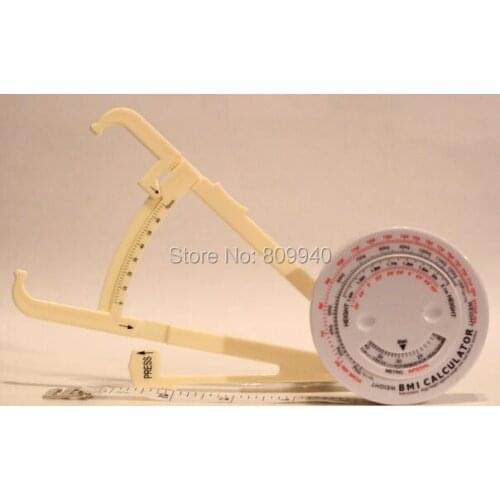 2 Pieces/ Lot Body Fat Caliper, Body Mass Measuring Tape Tester Fitness Weight Loss Muscle