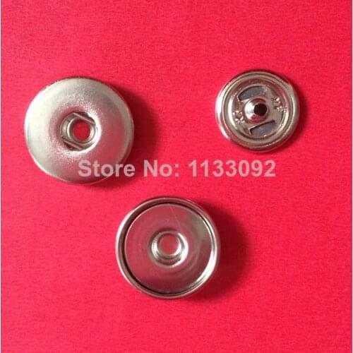 300sets/lot (1set= cap+socket+stud) OEM ODM 18mm copper Button Snap press Button charm base findings for ginger snap Jewelry
