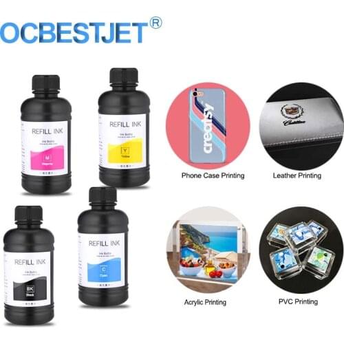 4*250ML LED UV Ink For Epson 1390 L800 1400 1410 1430 1500W L800 L1800 XP600 TX800 For DX5 DX7 DX9 DX10Printhead UV Printer