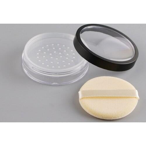 5/50PCS 20ML Empty Clear Foundation Make-up Powder Puff Box Case,Eyeshadow Case,Portable DIY Cosmetic Container With Puff option