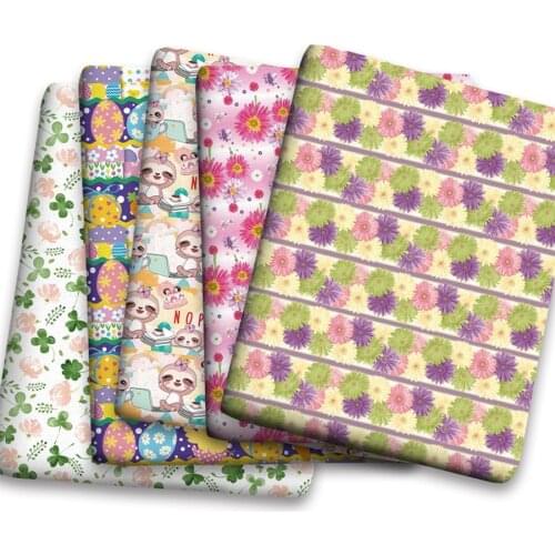 50*150cm New Colorful Cartoon Pattern Printed Leather Polyster Cotton Liverpool Bullet Fabric for DIY Handmade Half Yards