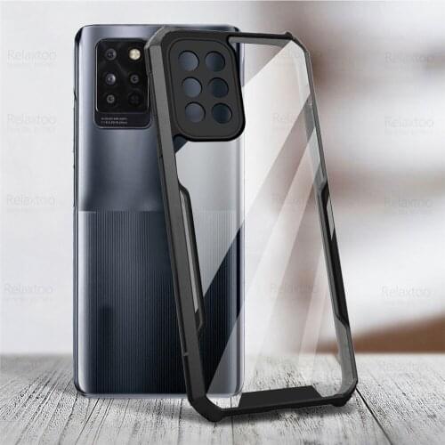 Acrylic Back Clear Case For Infinix Note 10 Pro Hot 10s Smart HD 2021 9 Play Zero 8 8i 7 Lite S5 S4 Camera Protect Cover Fundas