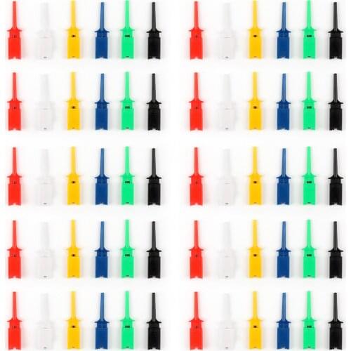 Areyourshop 60Pcs 6Color SMD IC Logic Analyzer Mini Grabber Test Hook Clip