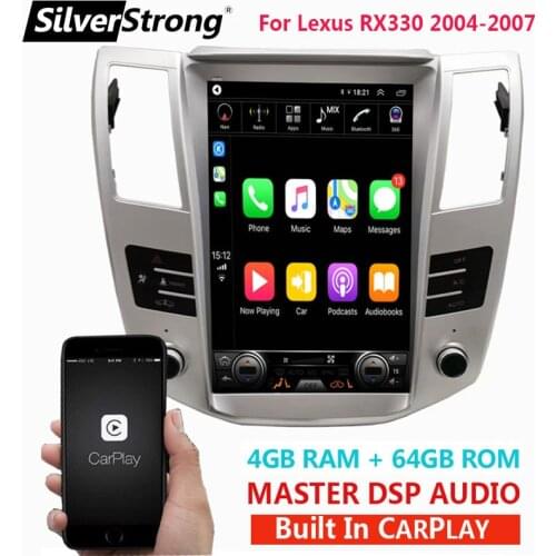 Tesla Style Android 10.0 Car Radio For Lexus RX RX300 RX330 RX350 RX400 RX450 2004-2007 Car DVD Player Auto GPS Navigation