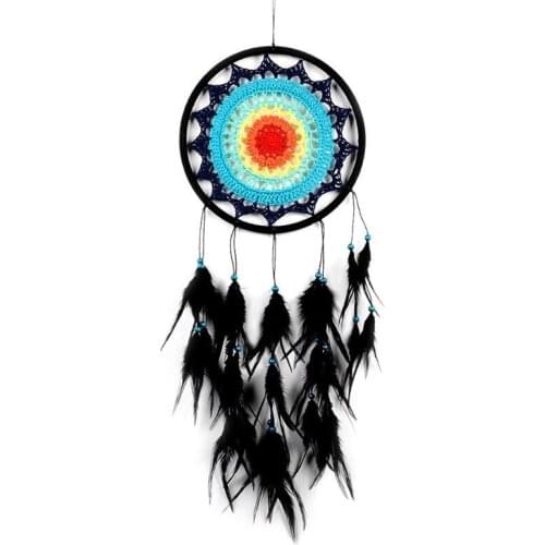 Car Pendant Bohemian Handmade Iridescent Hybrid Dream Catcher Baby Room Decoration Car Rearview Mirror Hanging Jewelry Accessori